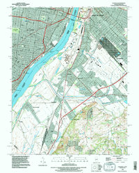 Download a high-resolution, GPS-compatible USGS topo map for Cahokia, IL (1996 edition)