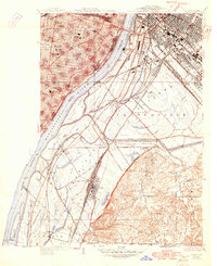 1940 Map of Cahokia, 1950 Print