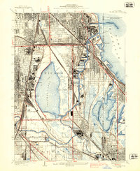 1929 Map of Calumet Lake, 1939 Print
