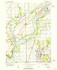 Download a high-resolution, GPS-compatible USGS topo map for Channahon, IL (1955 edition)