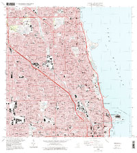 preview thumbnail of historical topo map of Cook County, IL in 1997