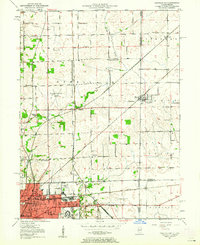 1950 Map of Danville, IL, 1962 Print