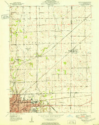 preview thumbnail of historical topo map of Vermilion County, IL in 1951