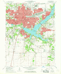1967 Map of Decatur, IL, 1968 Print