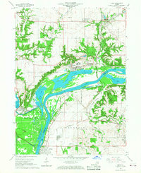 1966 Map of Hennepin, IL, 1968 Print