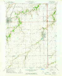 1965 Map of Divernon, IL, 1966 Print