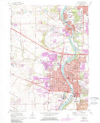 preview thumbnail of historical topo map of Elgin, IL in 1962