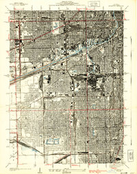1929 Map of Englewood, 1939 Print
