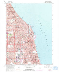 preview thumbnail of historical topo map of Evanston, IL in 1963