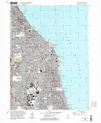 Download a high-resolution, GPS-compatible USGS topo map for Evanston, IL (1999 edition)