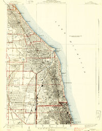1928 Map of Evanston, 1939 Print