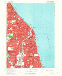 Download a high-resolution, GPS-compatible USGS topo map for Evanston, IL (1964 edition)