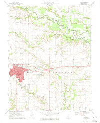 preview thumbnail of historical topo map of Flora, IL in 1970