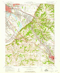 1954 Map of French Village, 1959 Print