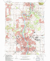 preview thumbnail of historical topo map of Geneva, IL in 1993