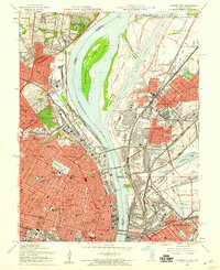Download a high-resolution, GPS-compatible USGS topo map for Granite City, IL (1958 edition)