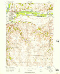 1953 Map of Green Rock, 1957 Print