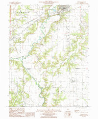 preview thumbnail of historical topo map of Greenup, IL in 1985
