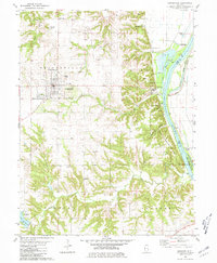 1980 Map of Griggsville, IL, 1981 Print