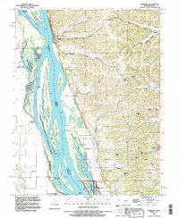 Download a high-resolution, GPS-compatible USGS topo map for Hamburg, IL (1996 edition)