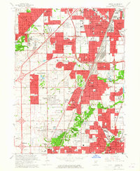 Download a high-resolution, GPS-compatible USGS topo map for Harvey, IL (1965 edition)
