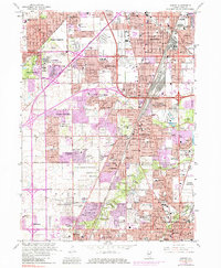 Download a high-resolution, GPS-compatible USGS topo map for Harvey, IL (1984 edition)