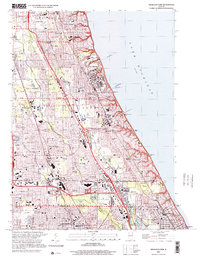 preview thumbnail of historical topo map of Highland Park, IL in 2000