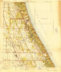 preview thumbnail of historical topo map of Highland Park, IL in 1928
