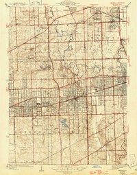1927 Map of Hinsdale, 1946 Print