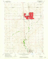 1964 Map of Hoopeston, 1965 Print