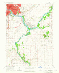 preview thumbnail of historical topo map of Kankakee, IL in 1964