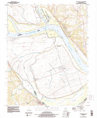 Download a high-resolution, GPS-compatible USGS topo map for Kaskaskia, IL (1996 edition)