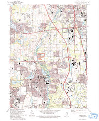 Download a high-resolution, GPS-compatible USGS topo map for Libertyville, IL (1993 edition)