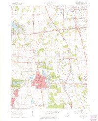 1960 Map of Libertyville, 1962 Print