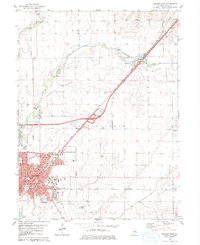 Download a high-resolution, GPS-compatible USGS topo map for Lincoln East, IL (1980 edition)