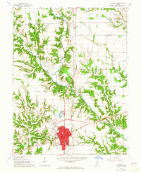 preview thumbnail of historical topo map of Marshall, IL in 1964