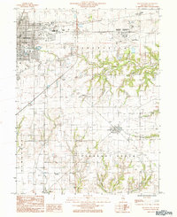 Download a high-resolution, GPS-compatible USGS topo map for Mattoon East, IL (1985 edition)