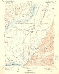 1947 Map of Mc Clure, 1954 Print