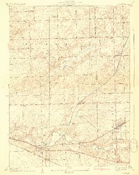 preview thumbnail of historical topo map of Mokena, IL in 1929