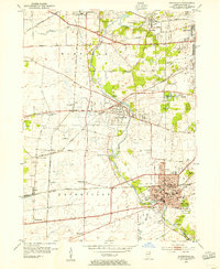 Download a high-resolution, GPS-compatible USGS topo map for Naperville, IL (1955 edition)