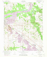 1954 Map of New Athens, IL, 1975 Print