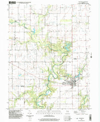 preview thumbnail of historical topo map of Oakland, IL in 1998
