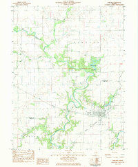 preview thumbnail of historical topo map of Oakland, IL in 1982