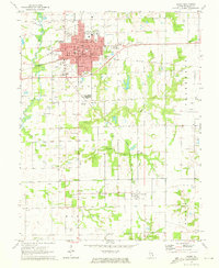 1971 Map of Olney, IL, 1973 Print