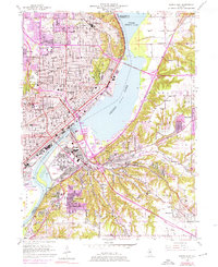 Download a high-resolution, GPS-compatible USGS topo map for Peoria East, IL (1976 edition)
