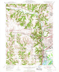 Download a high-resolution, GPS-compatible USGS topo map for Peoria West, IL (1967 edition)
