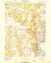 Download a high-resolution, GPS-compatible USGS topo map for Peoria West, IL (1950 edition)