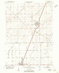 1953 Map of Peotone, 1955 Print