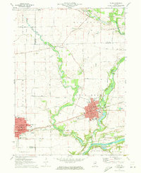1971 Map of Sandwich, IL, 1973 Print