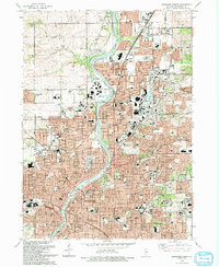 Download a high-resolution, GPS-compatible USGS topo map for Rockford North, IL (1993 edition)
